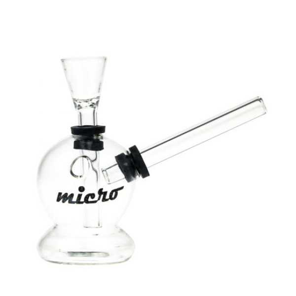 Skleněný bong Micro, 10cm, průhledný
