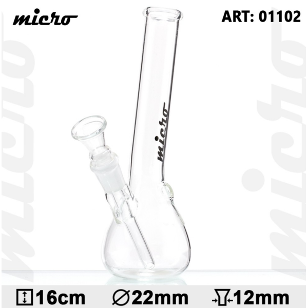Skleněný bong Micro Hangover, 16 cm, 1 ks