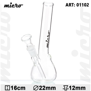 Skleněný bong Micro Hangover, 16cm, 20mm