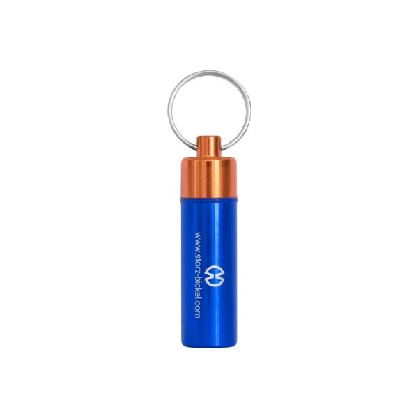 Přenosný zásobník na 4 dávkovací kapsle na sušinu – klíčenka Storz&Bickel Capsule Caddy