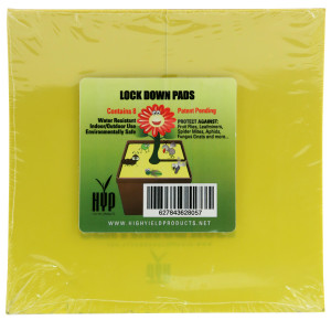 Hranaté desky lepové žluté Lock down pads, 15 cm, 8 ks