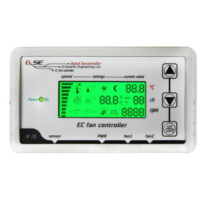 GSE regulátor s LCD displejem pro 2 EC ventilátory
