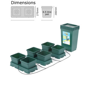 AutoPot Easy2grow Kit s 6 květináči, včetně 47L plastové nádrže