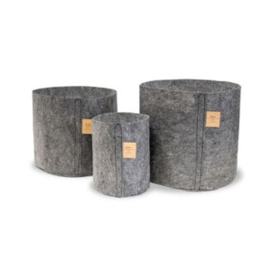 ROOT POUCH GREY - Textilní květináč, 16l
