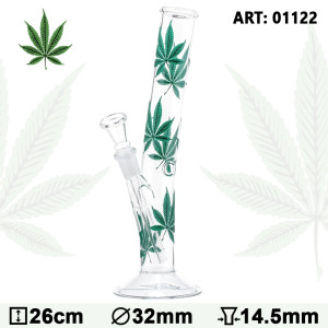 Skleněný bong Multi Leaf Hangover, 26cm, 14,5mm