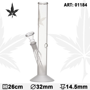 Skleněný bong Sand Leaf 26cm, průměr 32mm