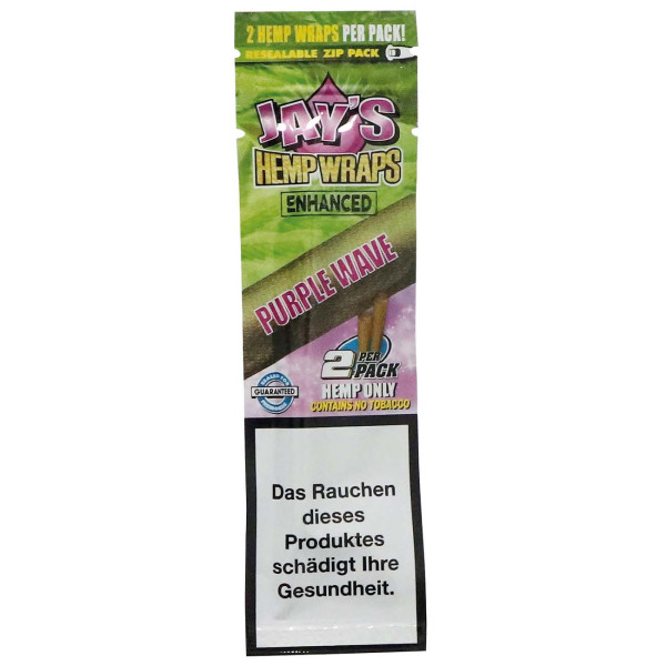 Jay's HempTerp Blunt Wraps Purple Wave, 2ks/bal.