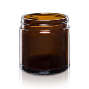 Skleněná dóza, hnědé sklo, 120ml