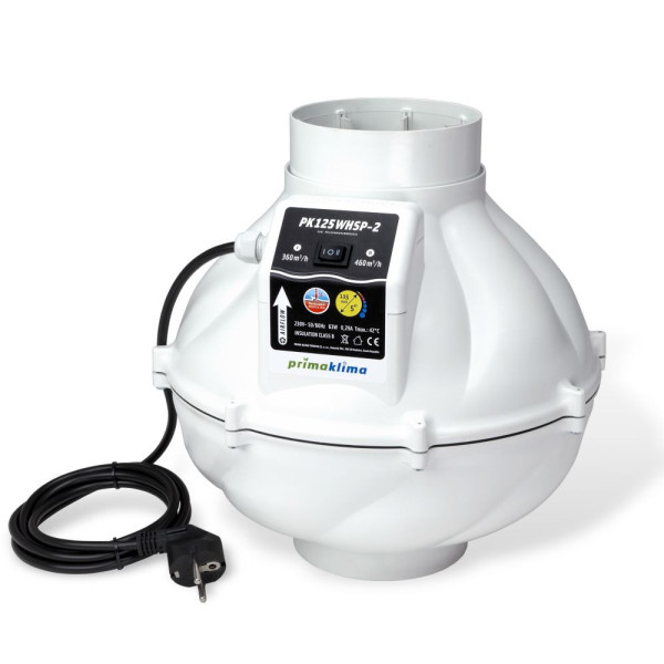 Ventilátor Prima Klima Whisperblower PK125 MES-2, 360/460 m3/h