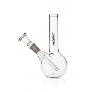 Skleněný bong Micro Happiness, průhledný, 16cm, 14,5mm