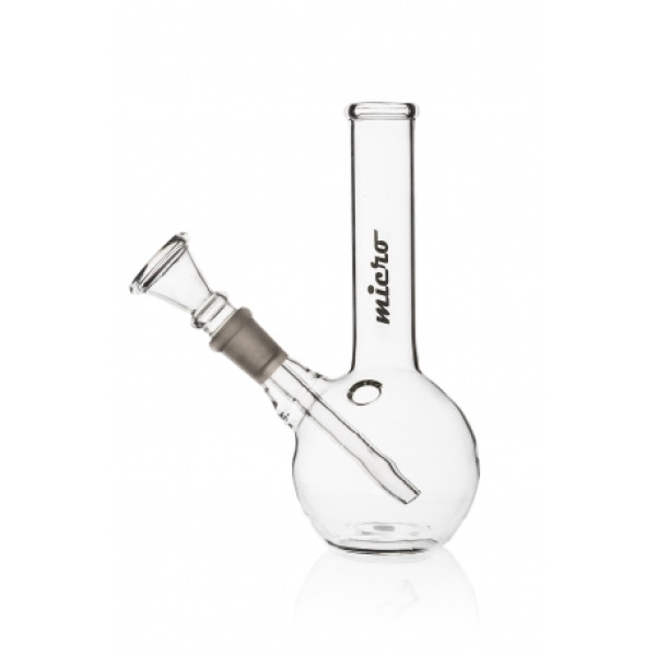 Skleněný bong Micro Happiness, průhledný, 16cm, 14,5mm