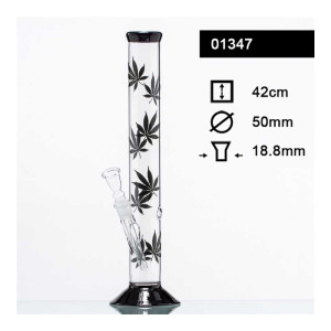 Skleněný bong Black Leaf, 42cm, 18,8mm