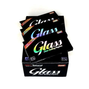 Průhledné papírky LUXE GLASS 1 1/4, 50ks v balení | box 24ks