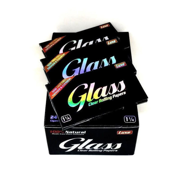 Průhledné papírky LUXE GLASS 1 1/4, 50ks v balení | box 24ks