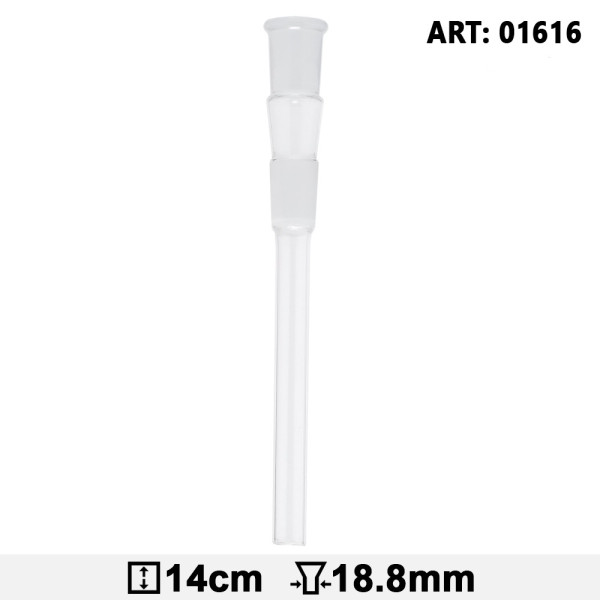 Skleněný adaptér Boost, průměr 18,8 mm, délka 14 cm, 1 ks