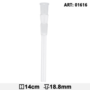 Skleněný adaptér Boost, průměr 18,8mm, délka 14cm