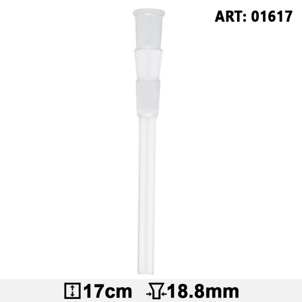 Skleněný adaptér Boost, průměr 18,8 mm, délka 17 cm, 1 ks