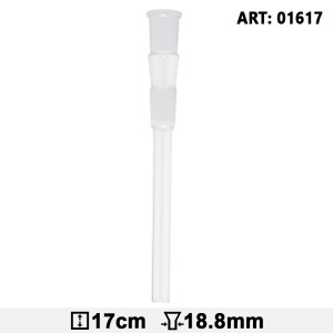 Skleněný adaptér Boost, průměr 18,8mm, délka 17cm