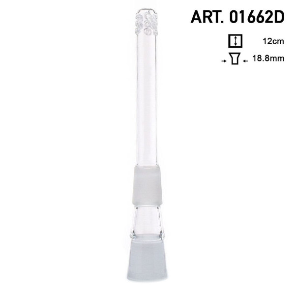 Skleněný Chillum - difuzér Boost, průměr 18.8mm, délka 12cm
