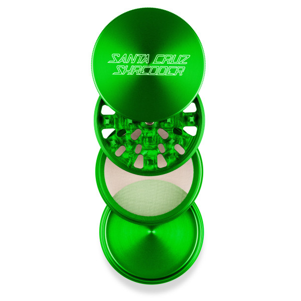 Čtyřdílná drtička Santa Cruz Shredder, 70mm, zelená