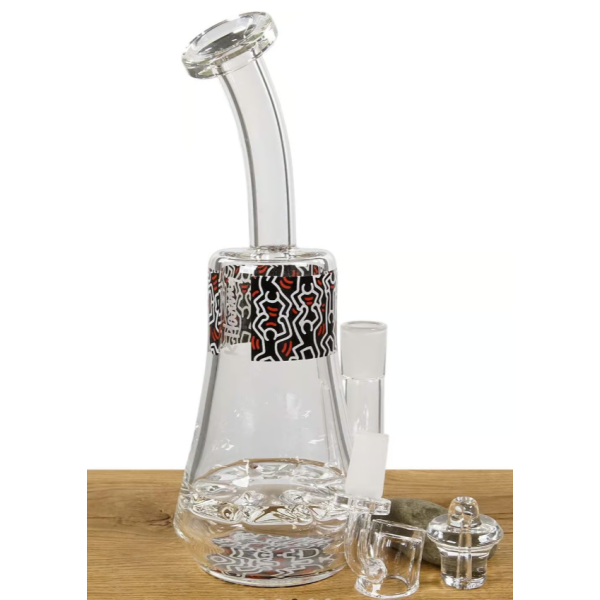 Skleněný bong Keith Haring Rig na koncentráty, s perkolátorem