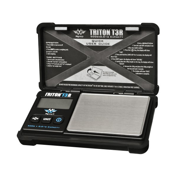 Váha My Weigh Triton T3 Recharge Scale, 500g/0,01g, černá