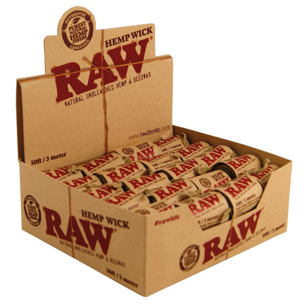 RAW Konopný knot pro podpalování, 3 m | box 40 ks