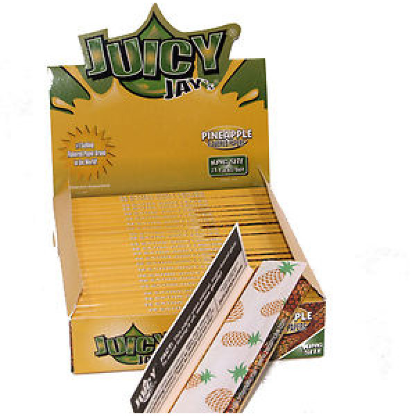 Papírky JUICY JAY'S King Size, Ananas, 32ks v balení, box 24ks