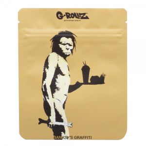 Zip sáček G-Rollz | Banksy's Graffiti 'Fast Food Caveman', 100x125 mm - 8ks