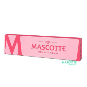 Set Mascotte Pink King Slim Combi - papírky a filtry, 34ks v balení, růžové