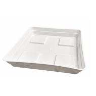 Podmiska pod květináč hranatá bíla 11+18L, 27x27cm