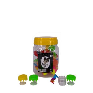 Skleněná nádoba v silikonu Poppins Lab Colour, 6ml - box 30ks