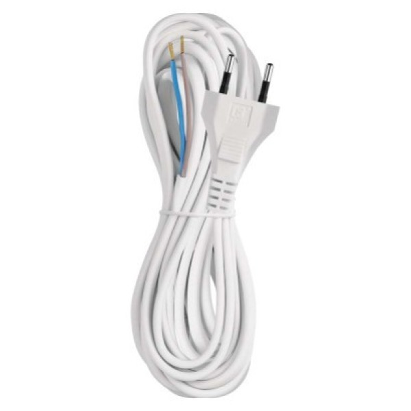 Kabel napajecí PVC 2× 0,75mm2, 3m, bílá