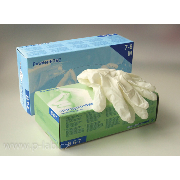 Latexové rukavice s pudrem, vel. S, balení 100ks