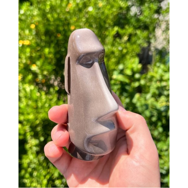 Silikonový dýmka Poppins Lab Moais, 6cm