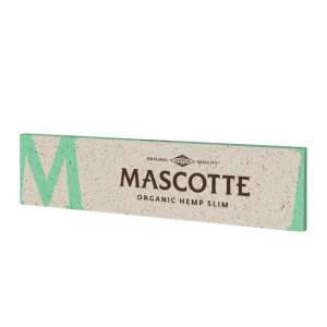 Papírky Mascotte King Size Slim Organic Hemp, bílé, konopné, 34ks v balení, box 50ks