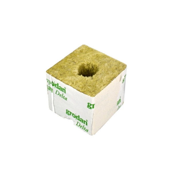 GRODAN pěstební kostka malá, 75x75x65mm, s malou dírou