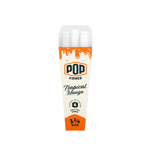 POP Cones 1 1/4 size, Tropical Mango, 6 ks v balení
