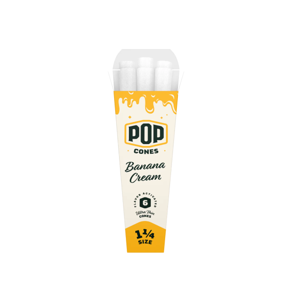 POP Cones 1 1/4 size, Banana Cream, 6 ks v balení