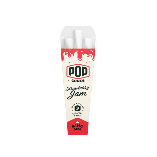 POP Cones King size, Strawberry Jam, 3 ks / bal.