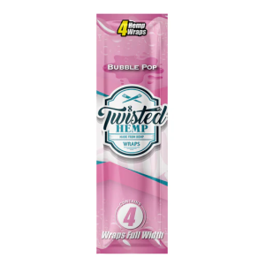 Twisted Hemp Wraps, Bubble Pop, 4 ks v balení