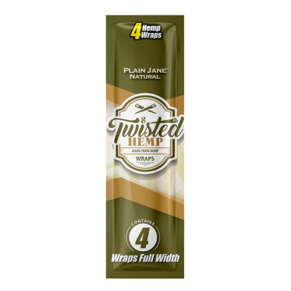 Twisted Hemp Wraps, Plain Jane, 4 ks / bal.