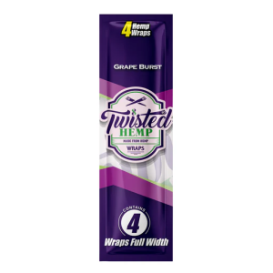 Twisted Hemp Wraps, Grape Burst, 4 ks v balení