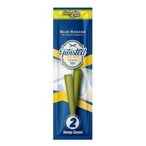 Twisted Hemp Cone, Blue Bannana, 2 ks v balení