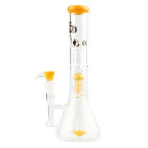 Skleněný bong Grace Glass Limited Edition Yellow Beaker Bong, žlutý, 37cm