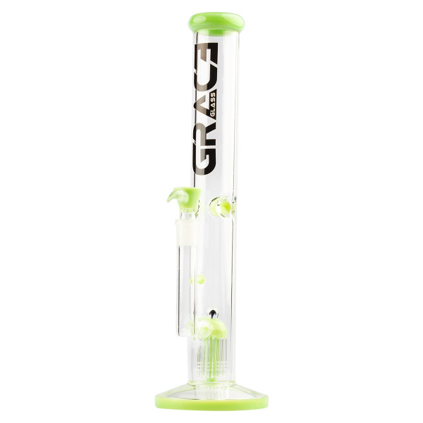 Skleněný bong Grace Glass Limited Edition Green Barrel Bong, zelený, 33cm