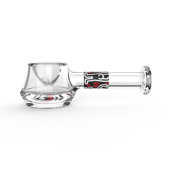 Odolná a lehká skleněná dýmka Keith Haring Spoon Pipe, černo-červeno-bílá