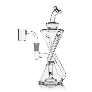 Skleněný minibong MJ Arsenal Time Turner Dab Rig, čirý