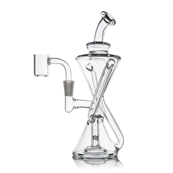 Skleněný minibong MJ Arsenal Time Turner Dab Rig, čirý