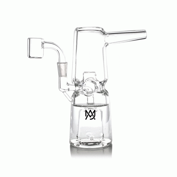 Skleněný minibong MJ Arsenal Turret Dab Rig, čirý